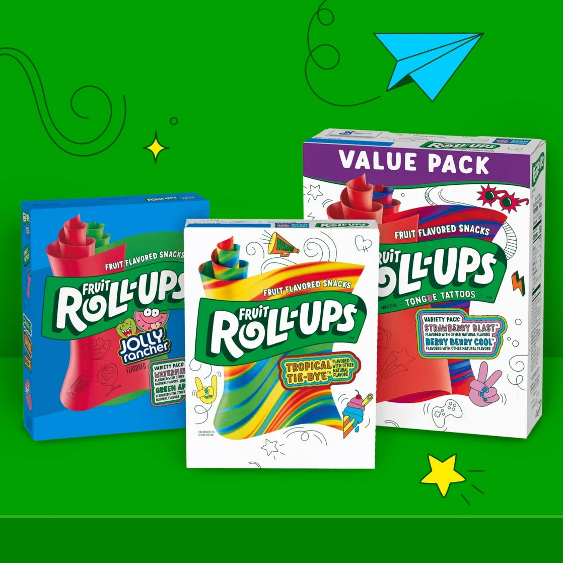 Fruit Roll-Ups Fruit Flavored Snacks, Halloween Treats, Family Pack, 30 count, 15 oz