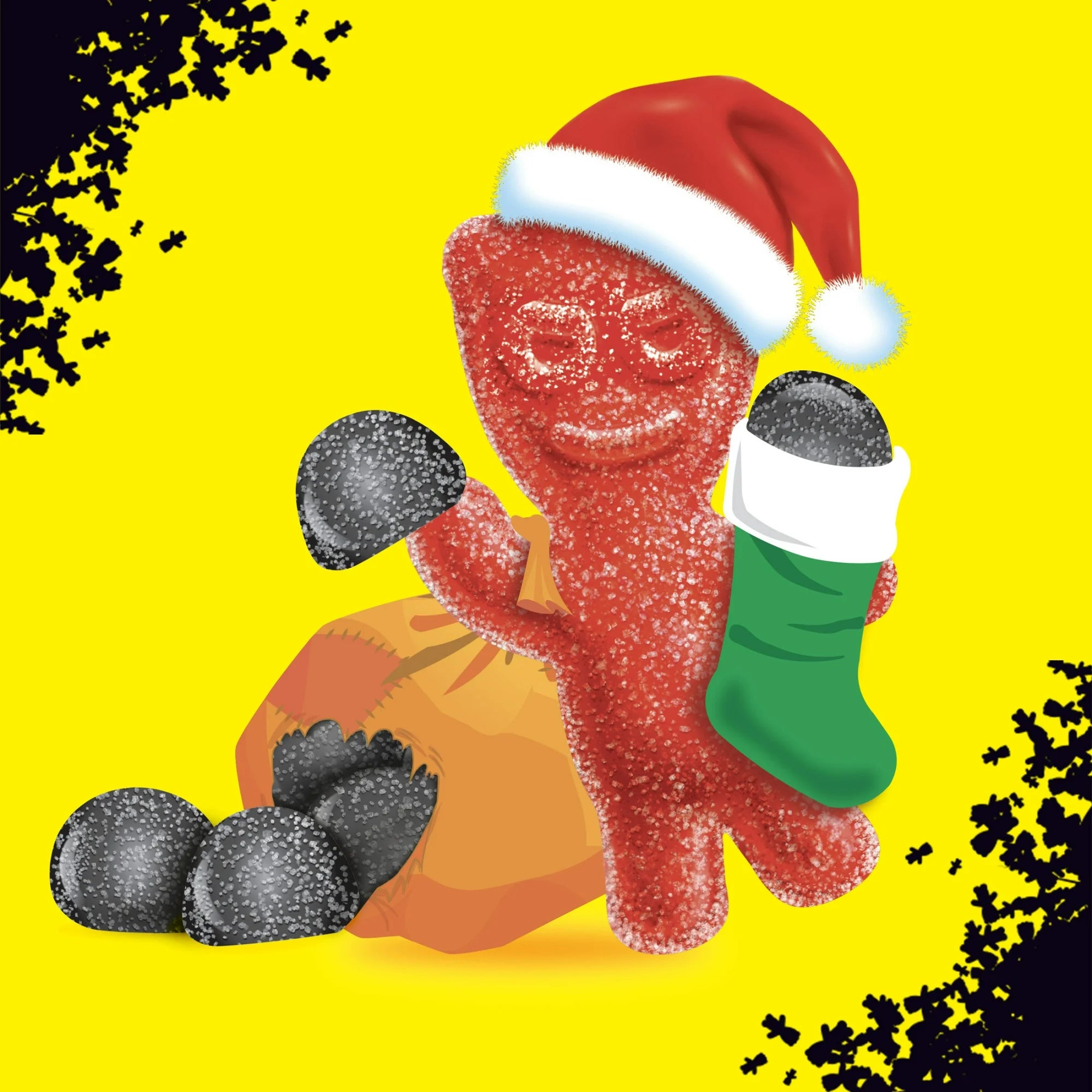 SOUR PATCH KIDS Coal Black Raspberry Soft & Chewy Holiday Candy, 3.1 oz