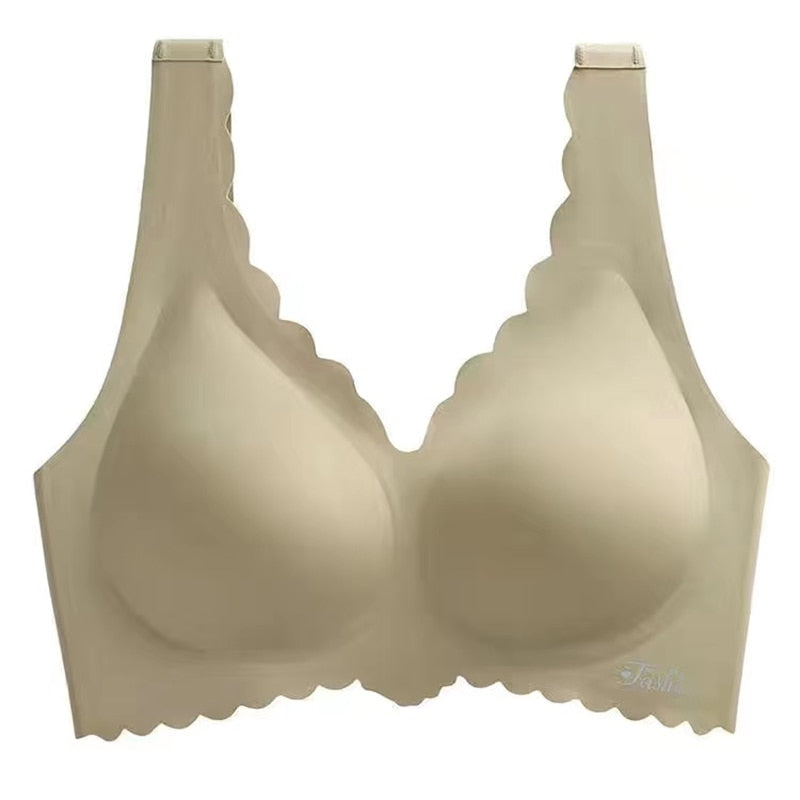 Women's Seamless Sexy Bra Fashion Push-Up Bra Without Steel Ring Underwear Push-Up Bra With Padded Top Black Underwear
