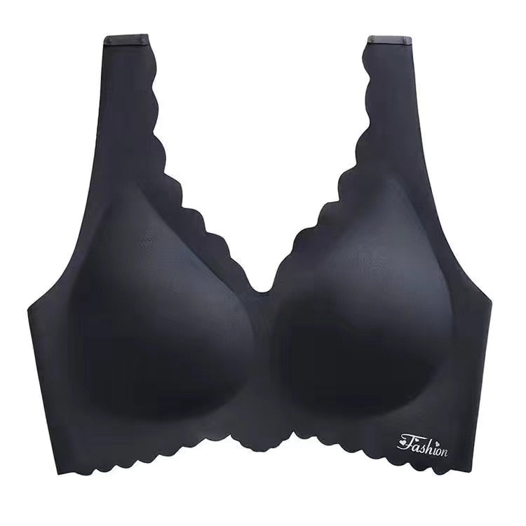 Women's Seamless Sexy Bra Fashion Push-Up Bra Without Steel Ring Underwear Push-Up Bra With Padded Top Black Underwear