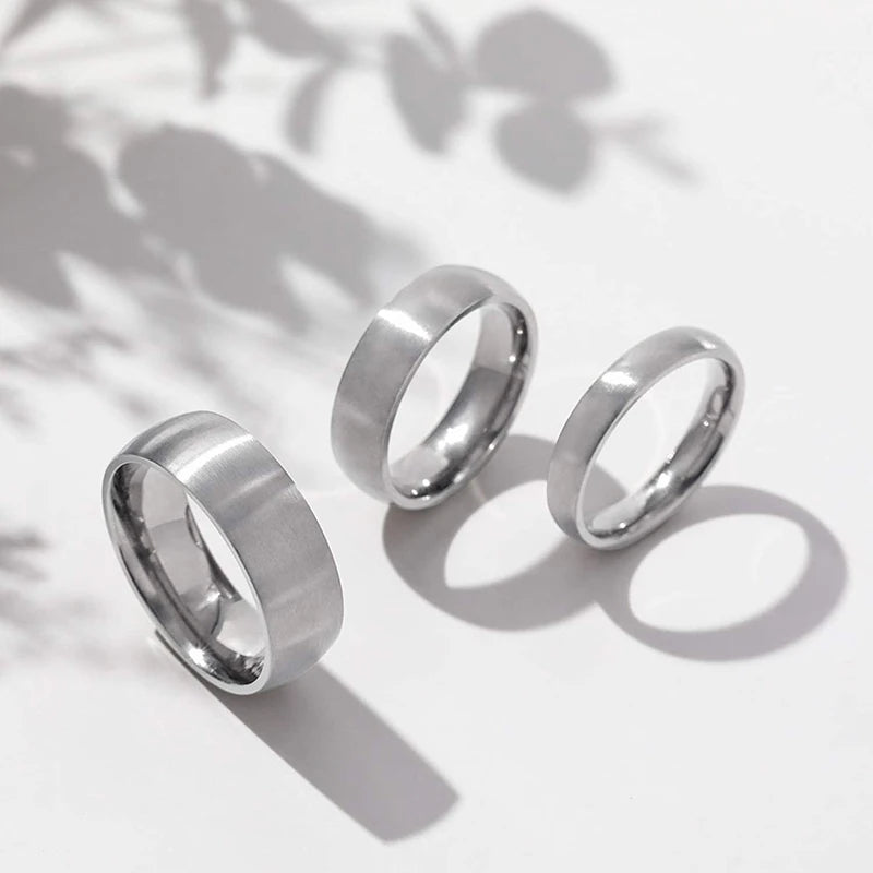 Tigrade Brushed Titanium Wedding Ring - Jeglowstore