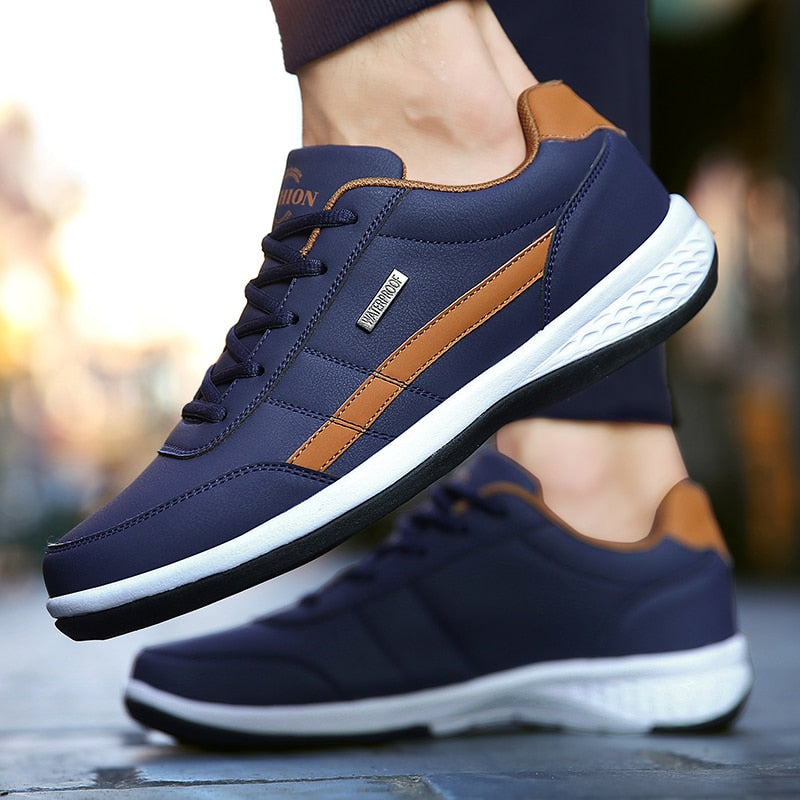 Leather Casual Italian Breathable Leisure Male Sneakers