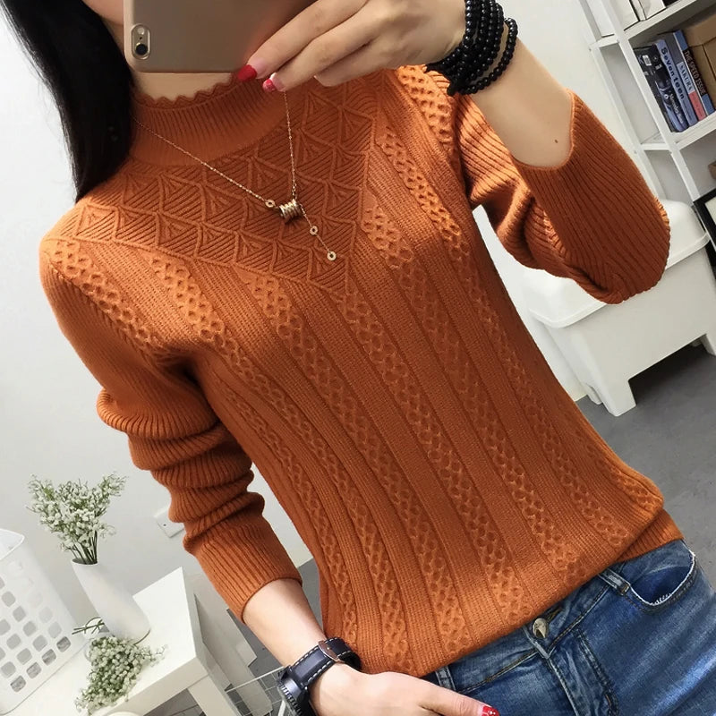 Women’s Half-High Collar T shirt - Jeglowstore