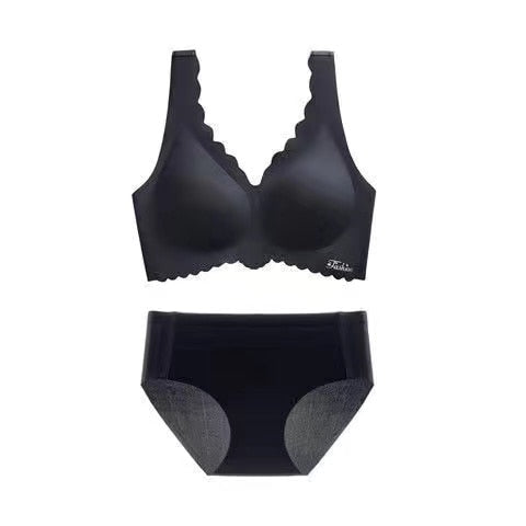 Women's Seamless Sexy Bra Fashion Push-Up Bra Without Steel Ring Underwear Push-Up Bra With Padded Top Black Underwear