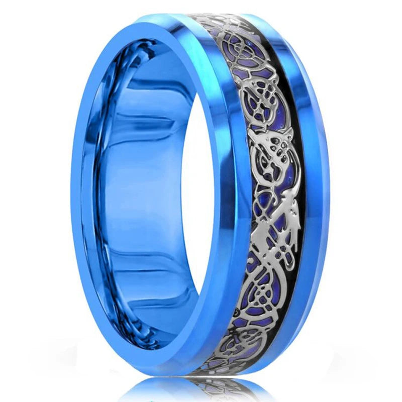 Men’s 8mm Black Titanium Wedding Ring - Jeglowstore
