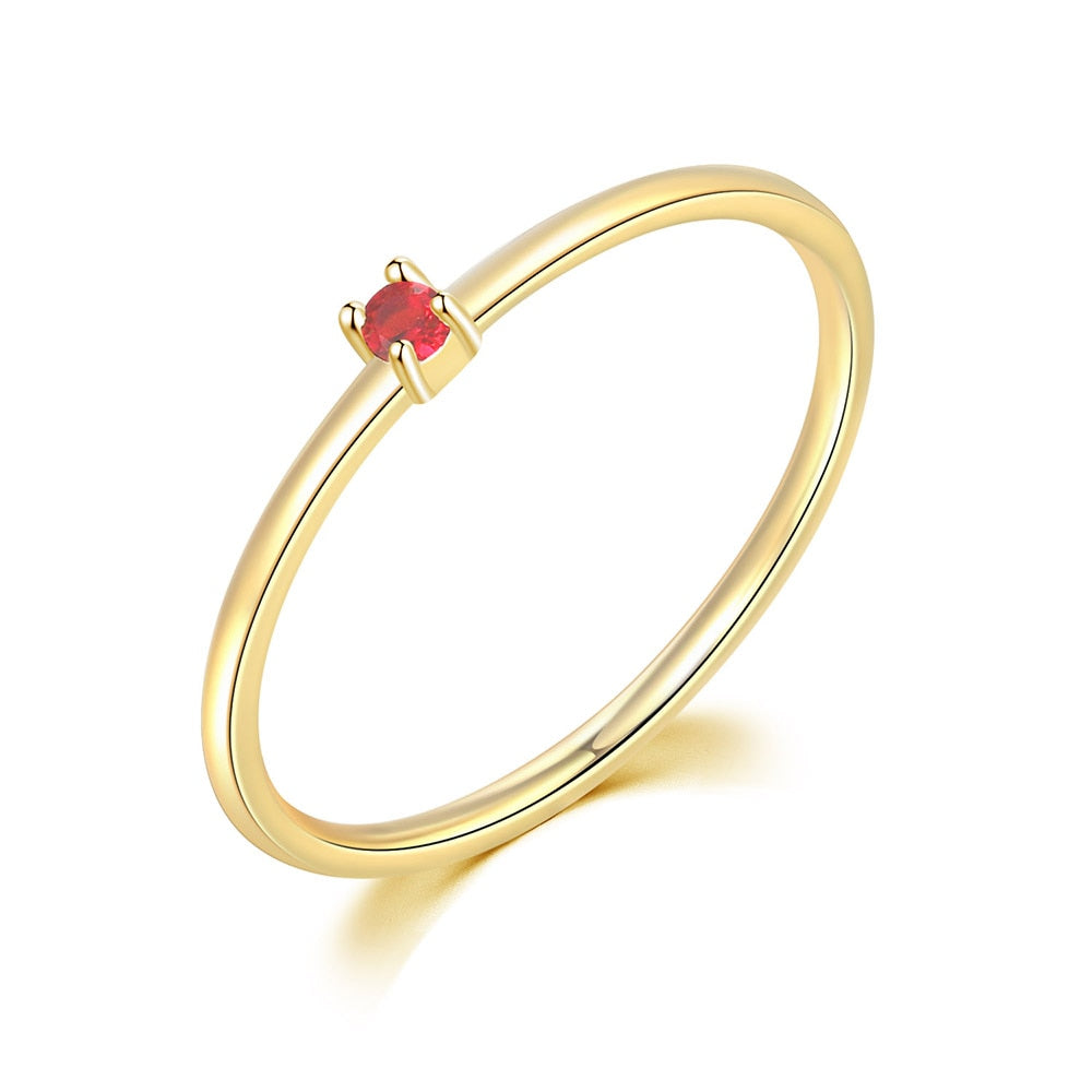 Thin Dainty Stacking Rings For Women Elegant Mini 3 Color Crystal Zircon Tiny Eternity Stacking Ring Fashion Jewelry KCR065