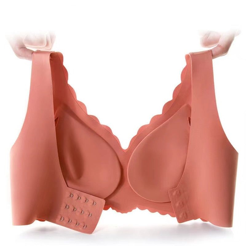 Women's Seamless Sexy Bra Fashion Push-Up Bra Without Steel Ring Underwear Push-Up Bra With Padded Top Black Underwear