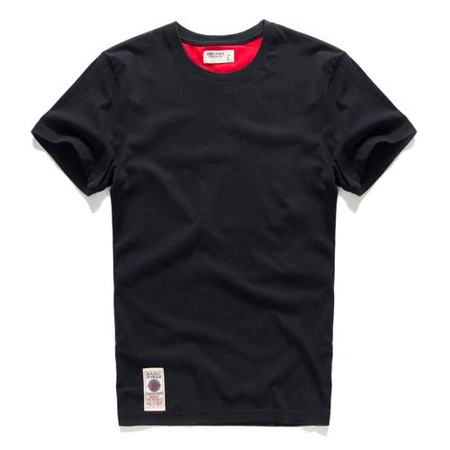 Men's T-shirt Cotton Solid Color t shirt Men Causal O-neck Basic Tshirt