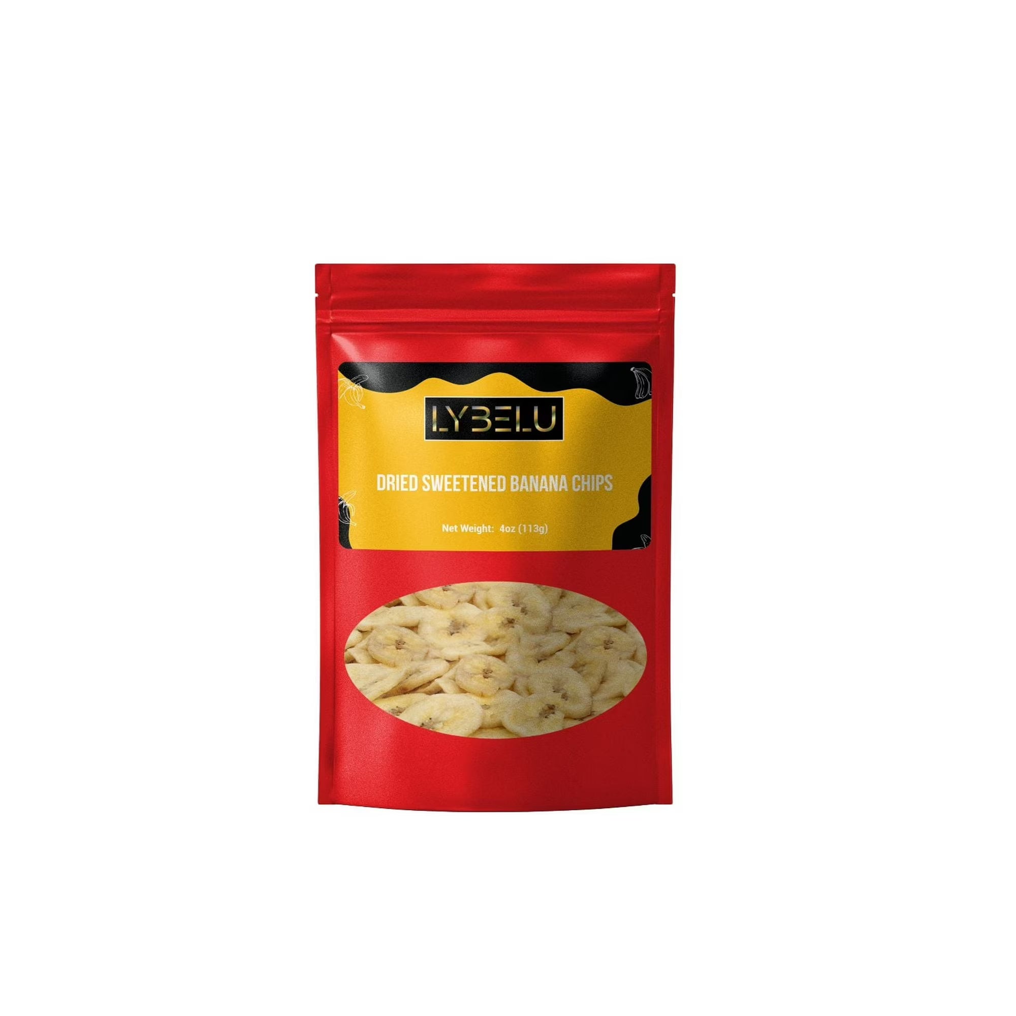 Lybelu Fresh Sliced Dried Sweetened Banana Chips – 4oz (Pack of 1)