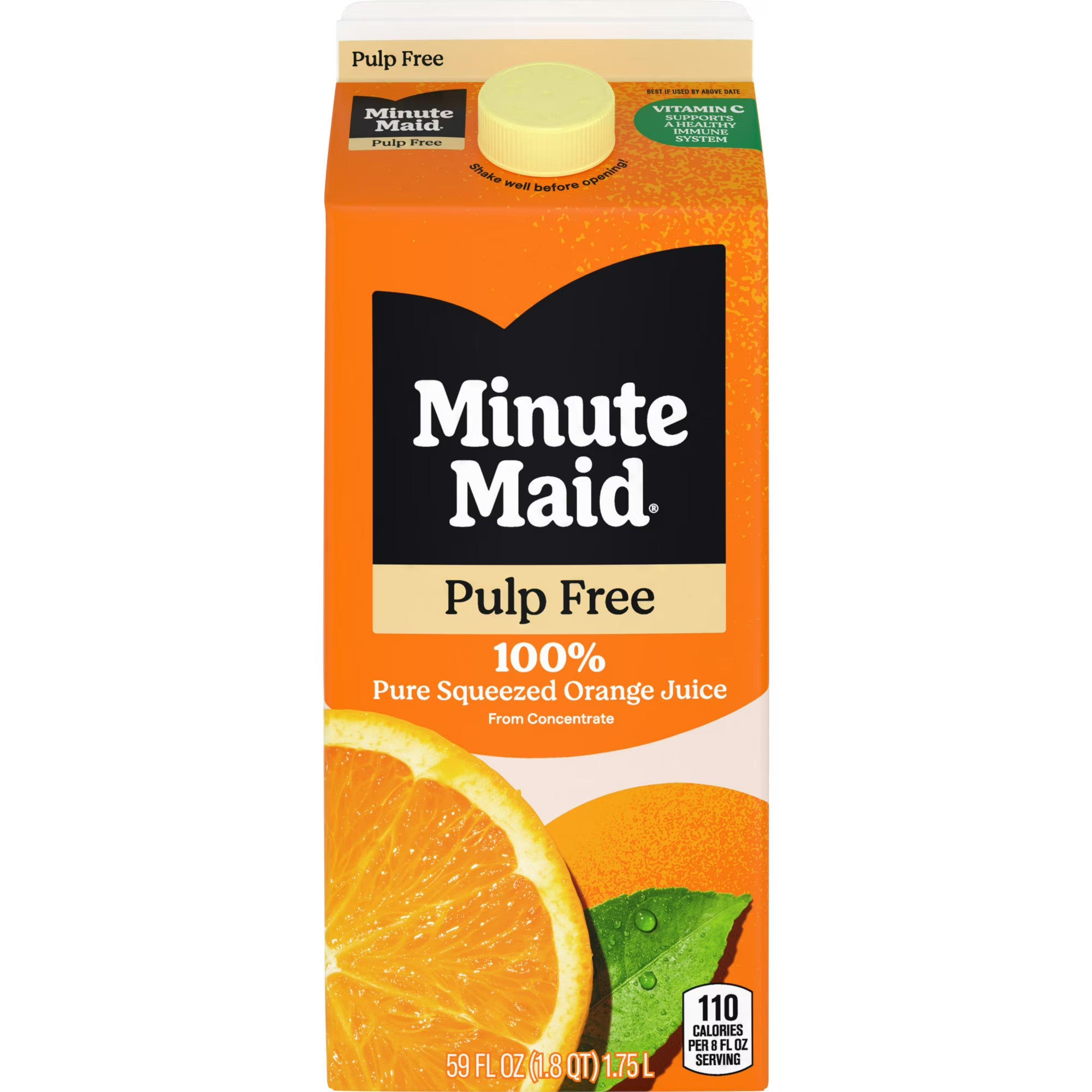 Minute Maid Pulp Free Orange Juice Carton, 59 fl oz