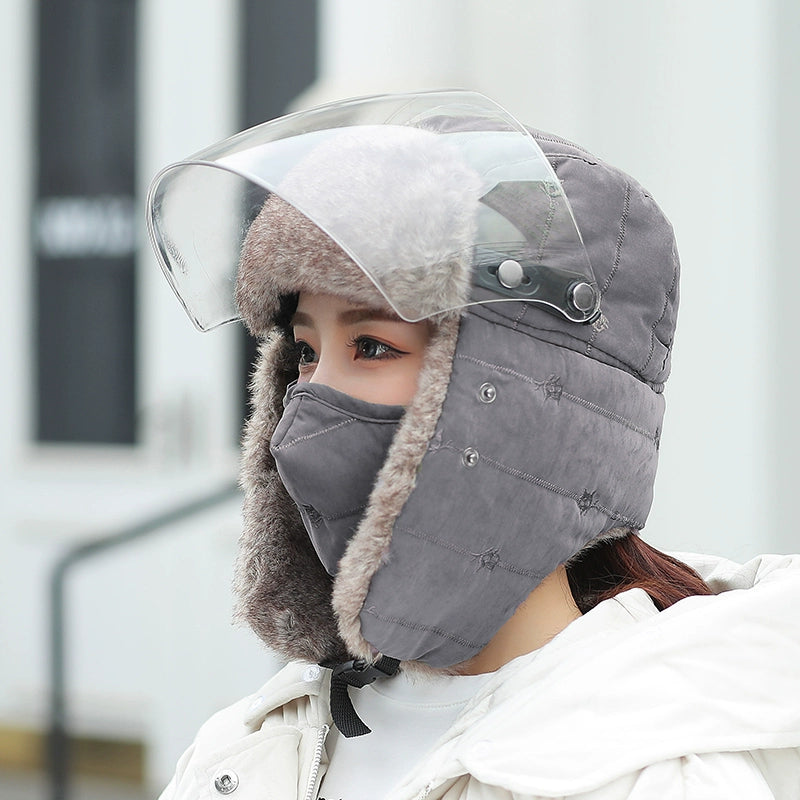 Women's Winter Cold-Proof Cycling Warm Artifact Eye Protection Hat - Jeglowstore