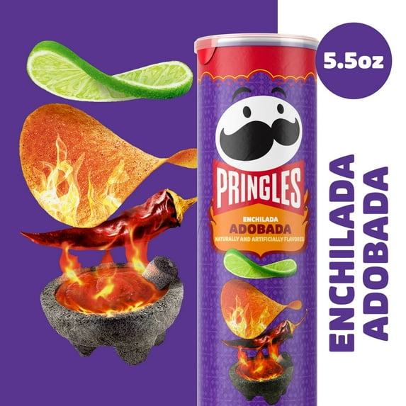 PRINGLES ADOBADA SPICY LIME PEPPER CRUNCH STACKED CRISPS 14 PACK FAMILY CASE – 5.5 OZ EACH