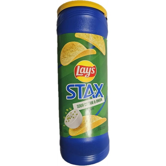 Pack of 2 - Lays Stax Sour Cream & Onion, 1 Count