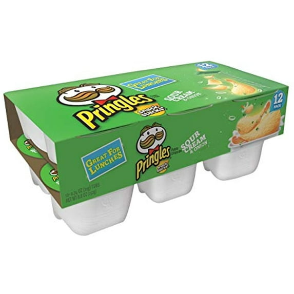 Pringles Snack Stacks! Sour Cream & Onion Potato Crisps, 0.74 Oz, 12 Count