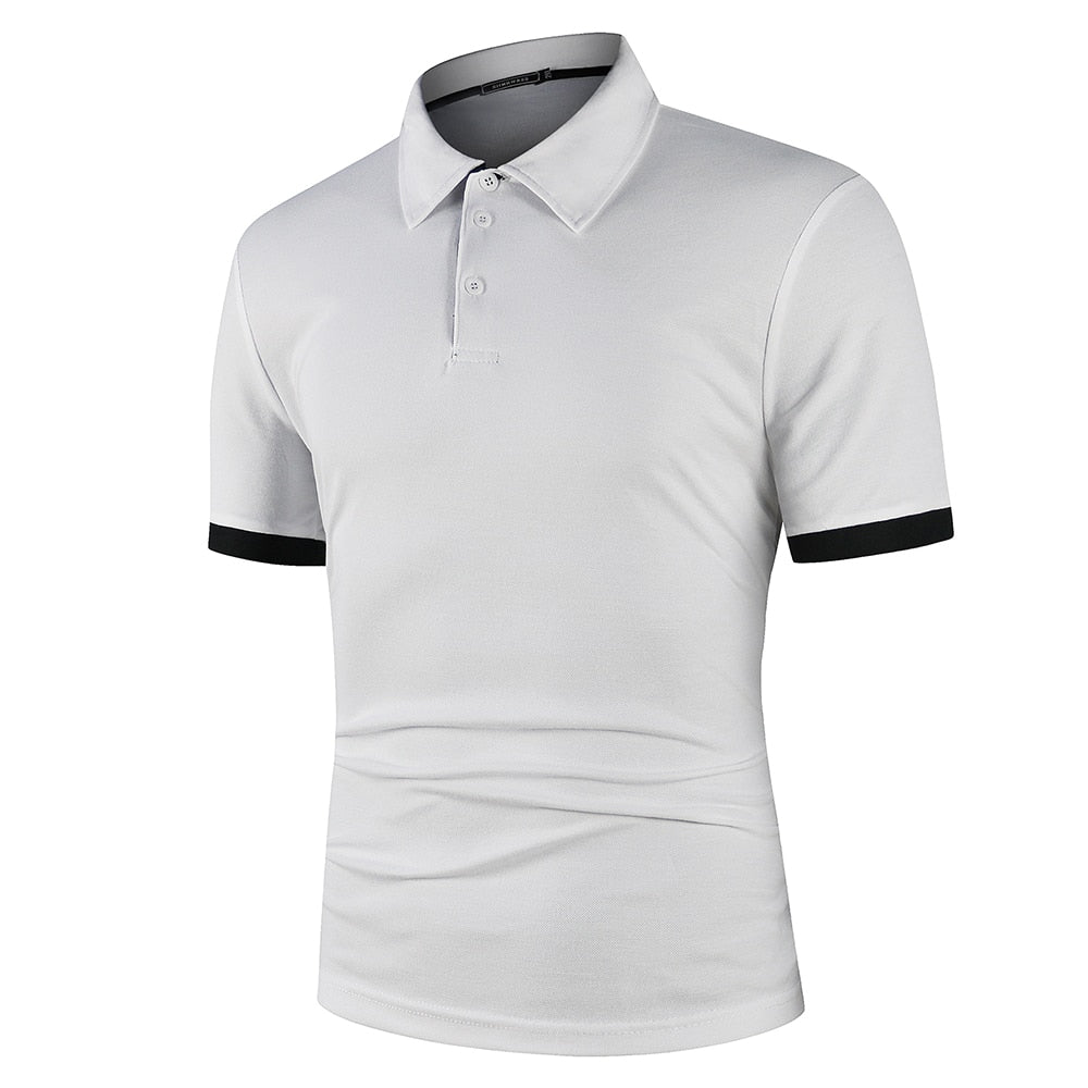 Summer Men Polo Men Shirt Short Sleeve Polo Shirt Contrast Color Polo New Clothing Streetwear Casual Fashion Men Collar Tops