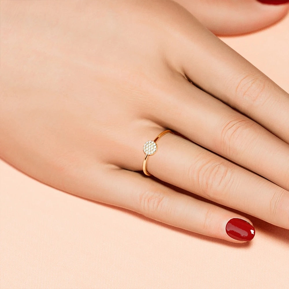 eManco Classic Stainless Steel Rings Gold Color Couple For Women And Men Wedding Fashion Style Jewelry