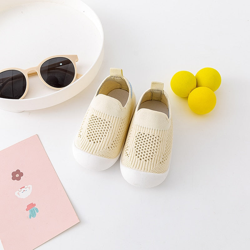 Spring Popular New Baby Shoes Mesh Knit Breathable Kid Girls Boys 0-3T Summer Slip-On Casual Sneakers Toddler Non-Skid Prewalker - Jeglowstore