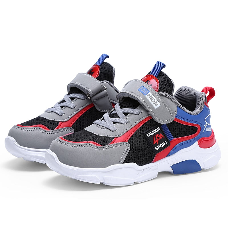 Children Casual Shoes for Boys Breathable Sneaker Summer Air Mesh Kids Hook&Loop Students School Shoe Size28-40