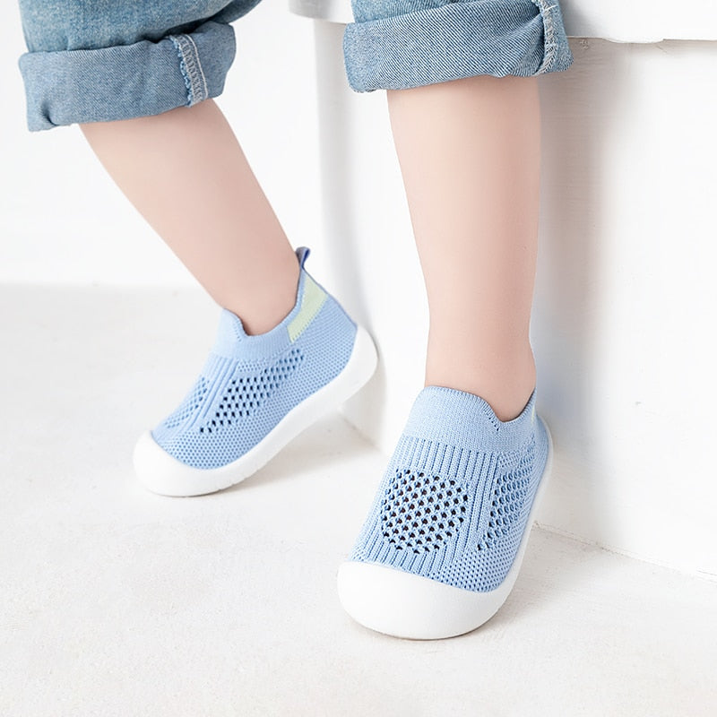 Spring Popular New Baby Shoes Mesh Knit Breathable Kid Girls Boys 0-3T Summer Slip-On Casual Sneakers Toddler Non-Skid Prewalker - Jeglowstore