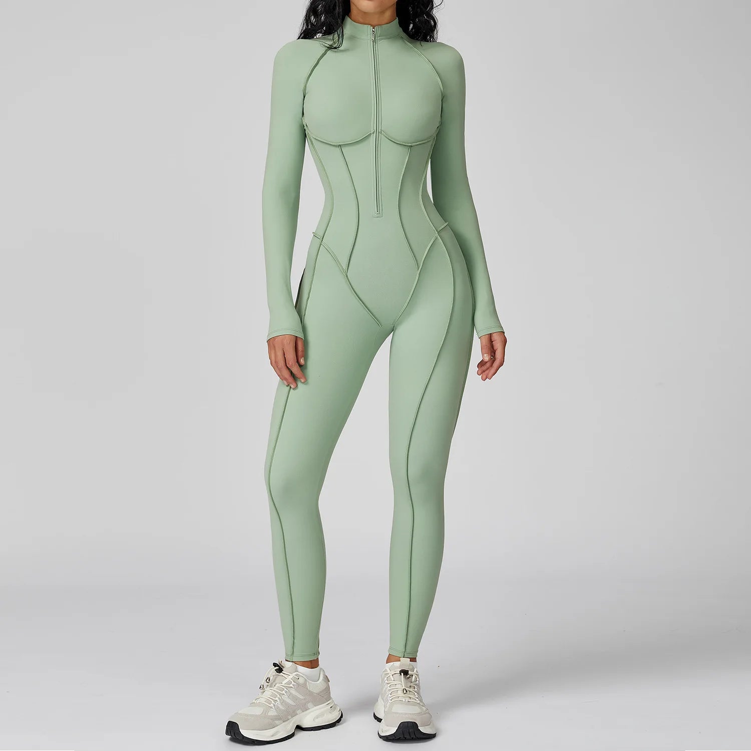 Women’s Long Sleeve Workout Bodysuit High-Intensity Jumpsuit - Jeglowstore