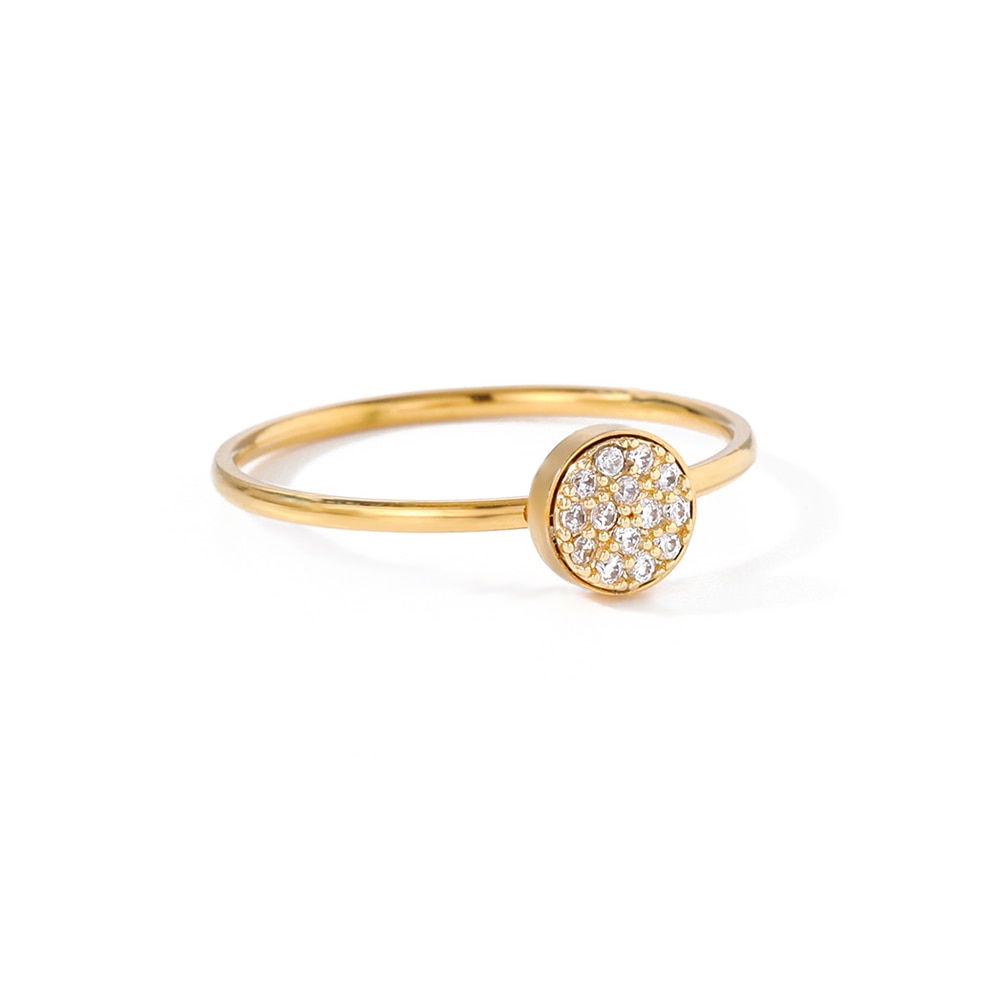 eManco Classic Stainless Steel Rings Gold Color Couple For Women And Men Wedding Fashion Style Jewelry