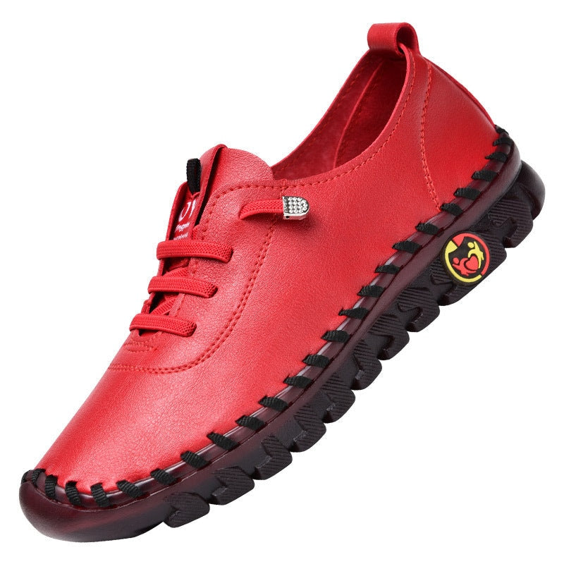 Sneakers Women Shoes Platform Loafers Lace Up Leather Flat Slip-On New Spring Casual Mom Shoe Mujer Zapatos Chaussure Femme