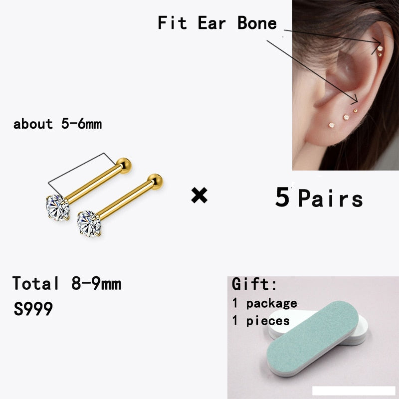 La Monada Fake Diamond Womens Earrings Silver 999 Keep Ear Piercing 999 Silver Earrings For Women Ball Silver Stud Earrings Girl - Jeglowstore