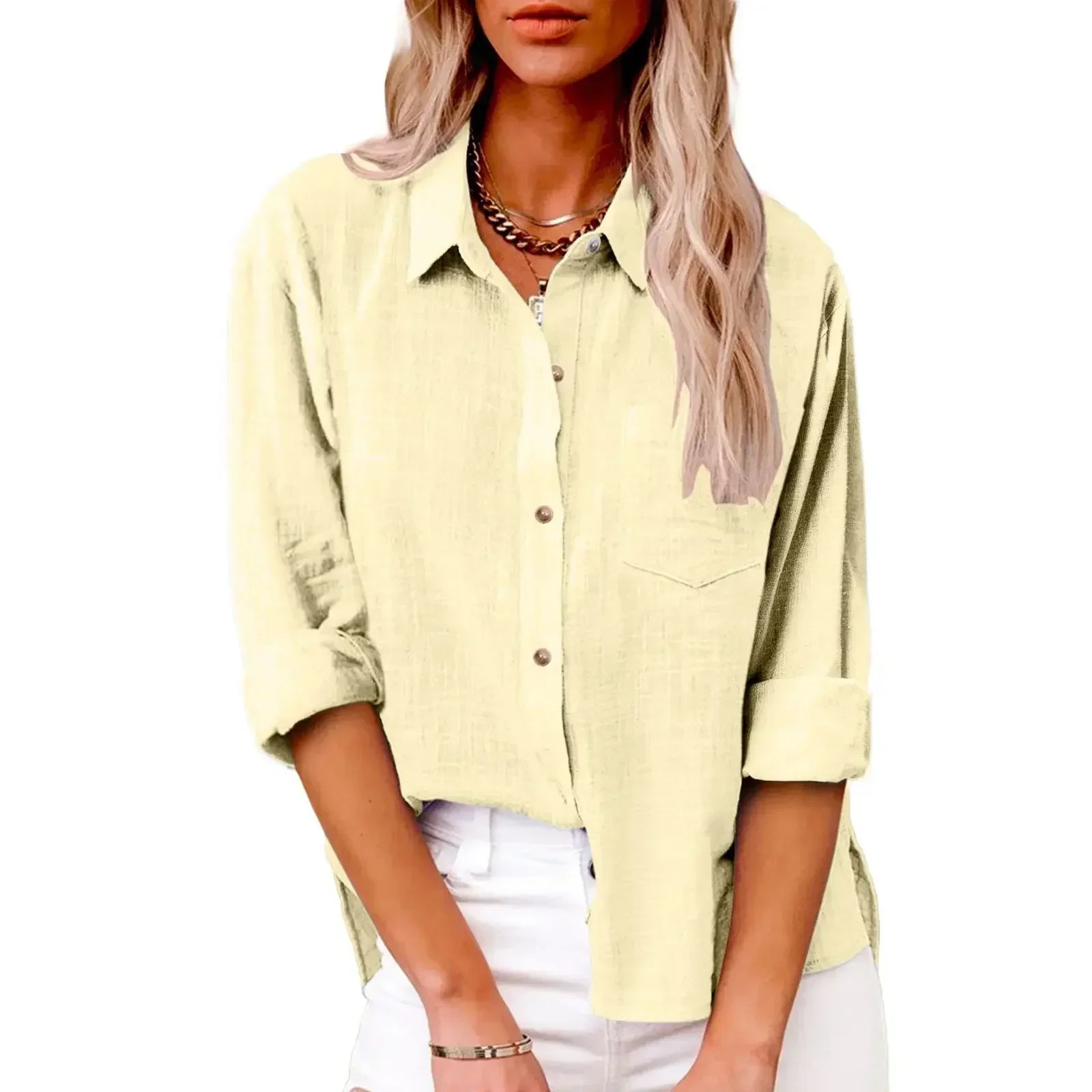 Women’s Solid Casual Long Sleeve - Jeglowstore