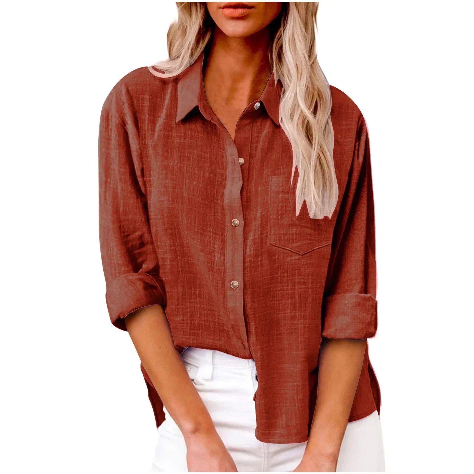 Women’s Solid Casual Long Sleeve - Jeglowstore