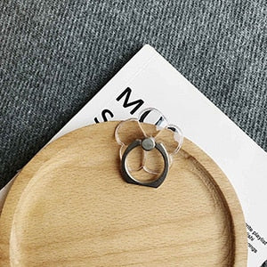 Universal Mobile Phone Holder Stand Finger Ring Magnetic For cute Cell Smart Phone Transparent holder for iphone 11 12 XS MAX