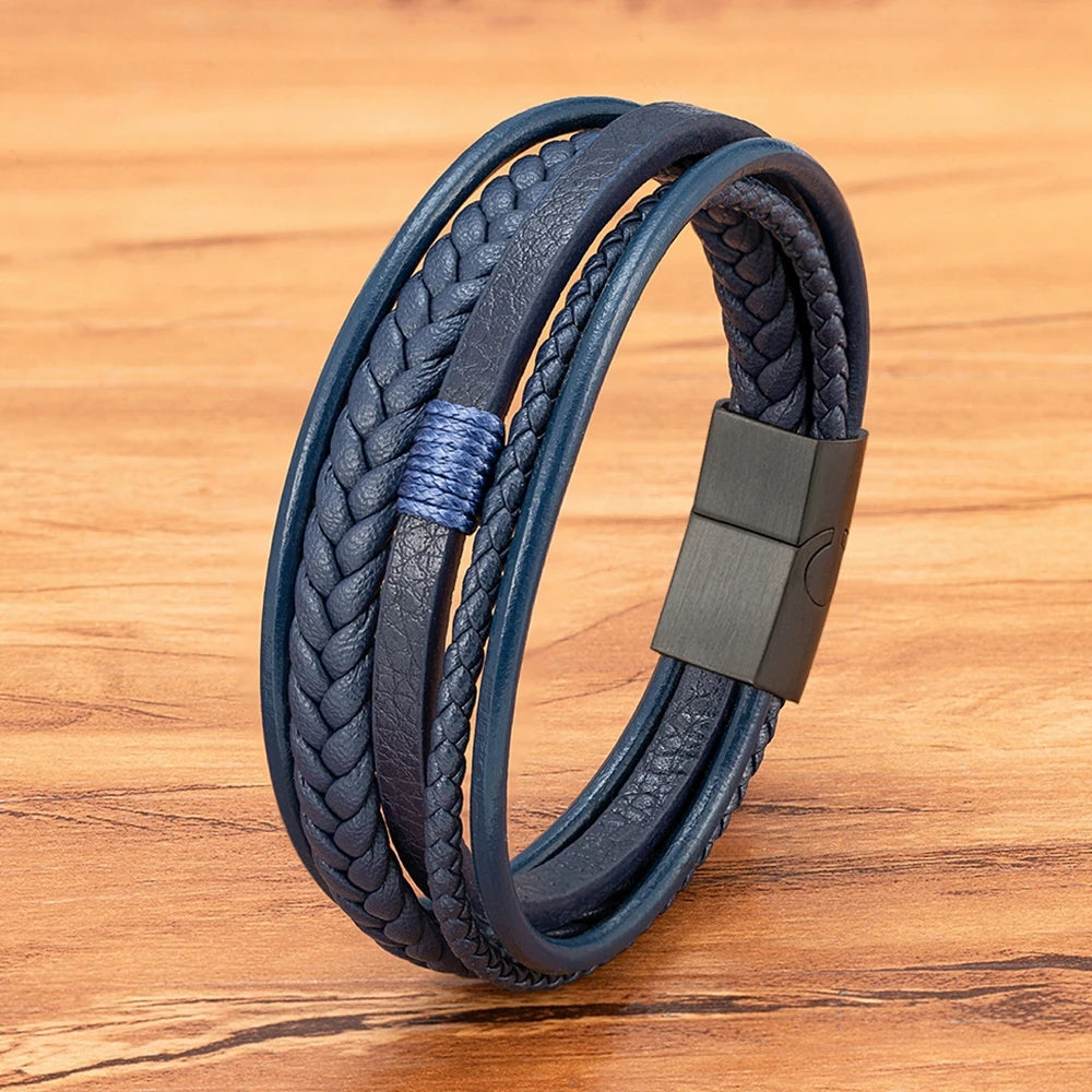 Men’s Party Leather Bracelet Gift - Jeglowstore