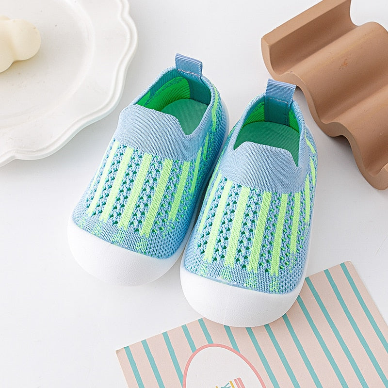 Spring Popular New Baby Shoes Mesh Knit Breathable Kid Girls Boys 0-3T Summer Slip-On Casual Sneakers Toddler Non-Skid Prewalker - Jeglowstore