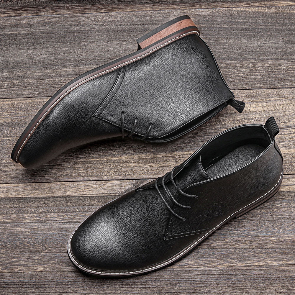 Size 39-46 Retro Desert Boots Brand Men's Leather Boots Comfortable Ankle Boots For Men #KD581