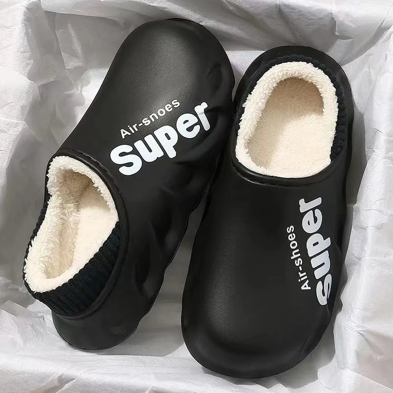 Winter Cotton Plush Indoor Outdoor Slippers - Jeglowstore