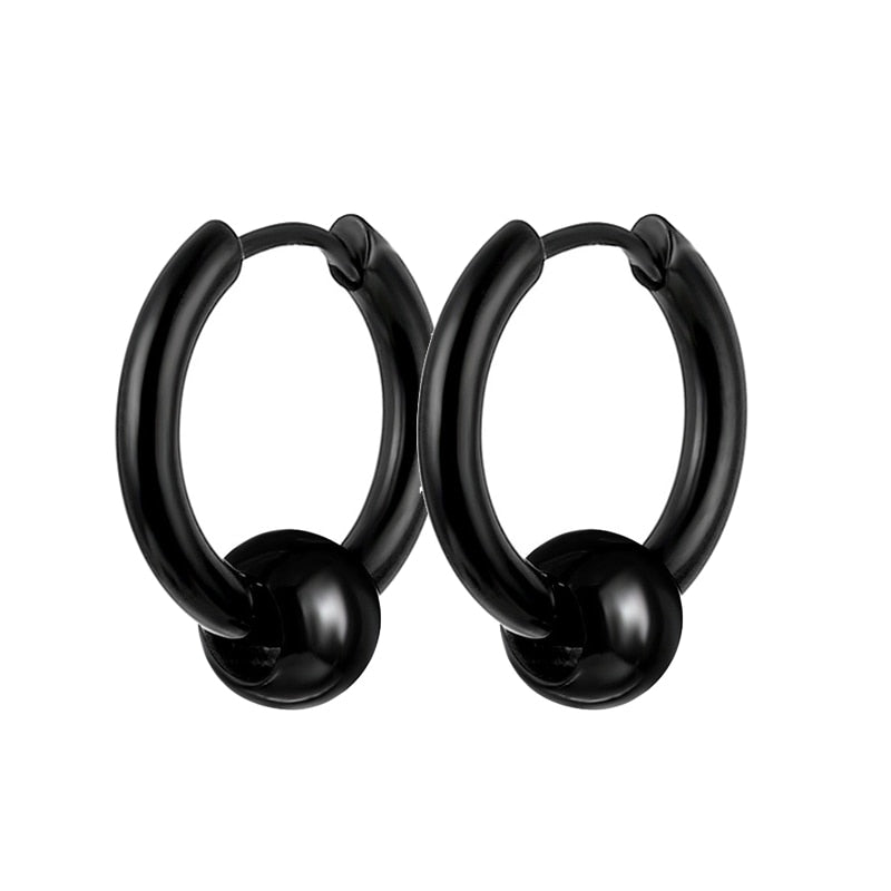 2pc korean Fashion Cross feather Stud Earrings Punk Rock Style For Women men High Quality Stainless steel Hiphop Ear Jewelry