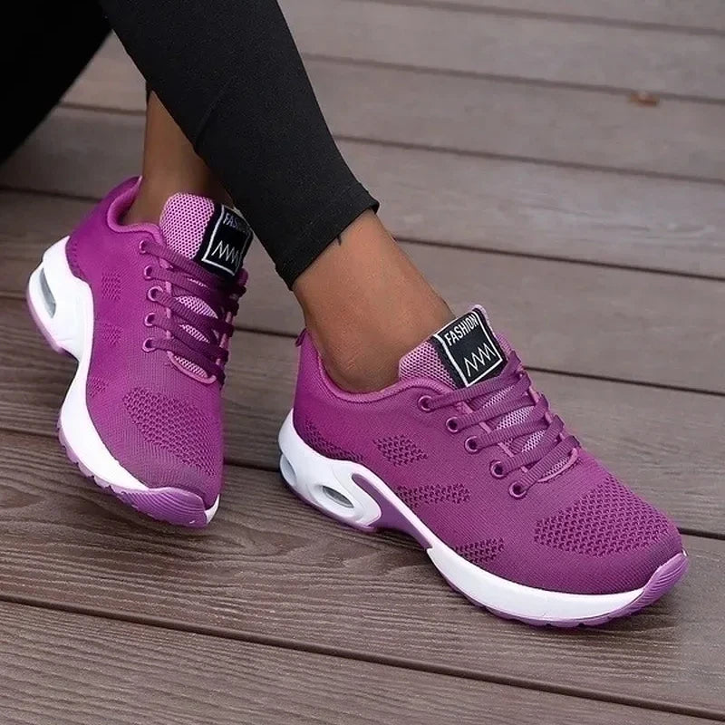 Women’s Breathable Air Mesh Flat Platform Shoes - Jeglowstore