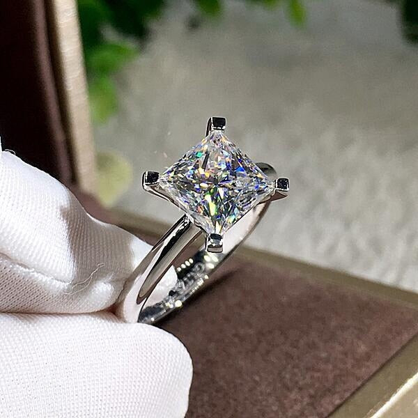 Exquisite Fashion Silver Color Engagement Rings for Women Fashion White Zircon Stones Ring Anniversary Bridal Wedding Jewelry