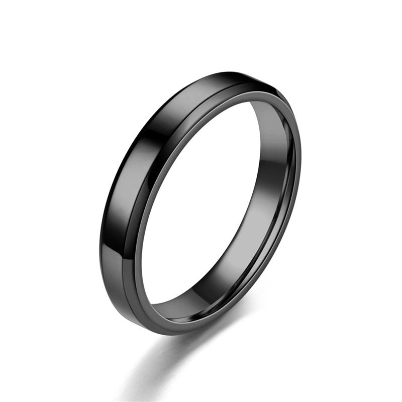 2022 New Classic Glossy Ring Men Temperament Fashion Stainless Steel Round Finger Ring For Men Jewelry Gift