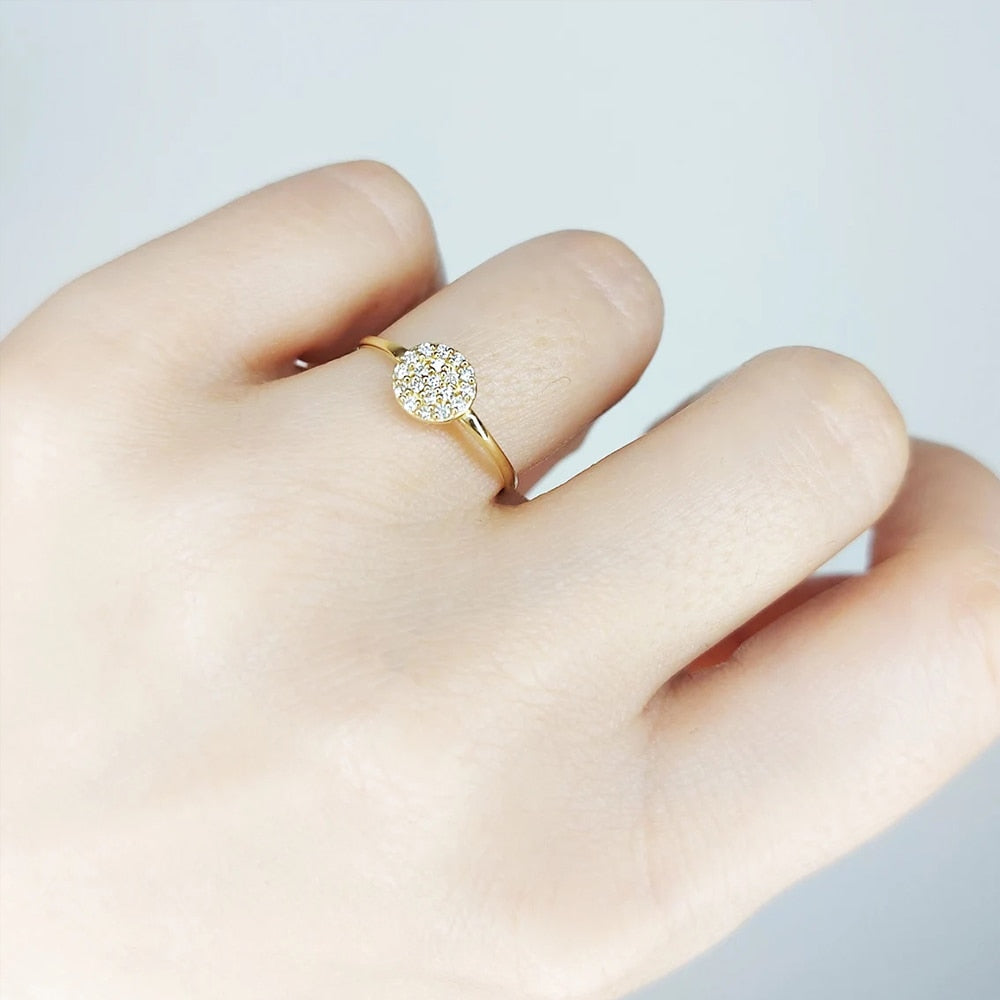 eManco Classic Stainless Steel Rings Gold Color Couple For Women And Men Wedding Fashion Style Jewelry