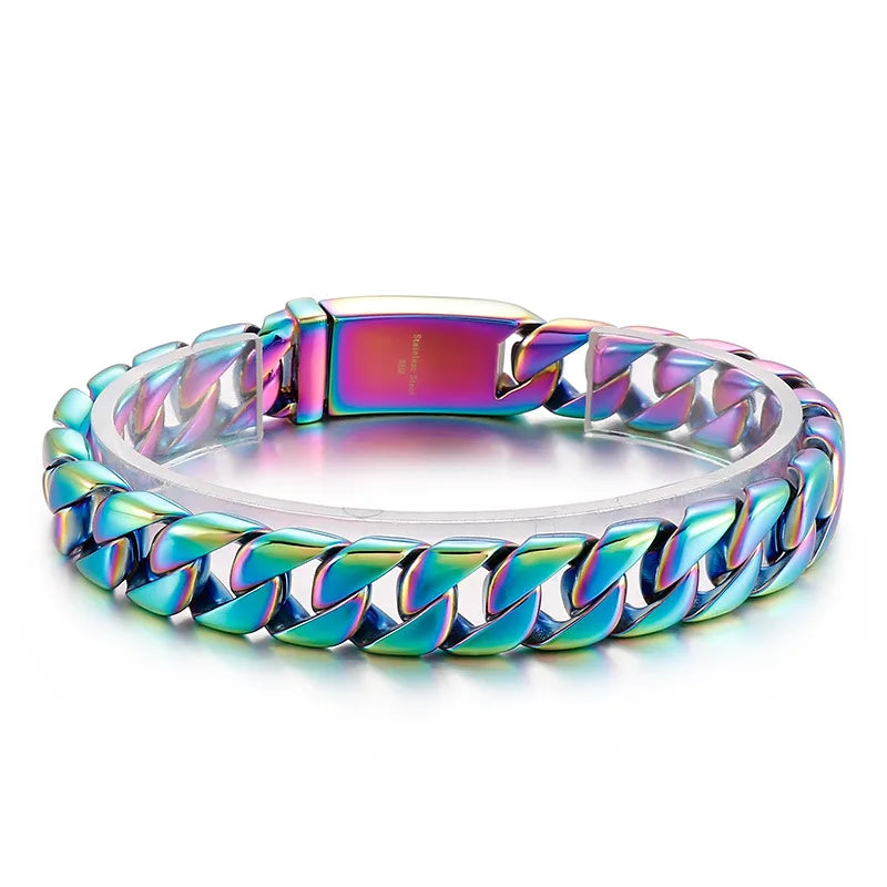 Silver Tone Cuban Curb Bracelet - Jeglowstore