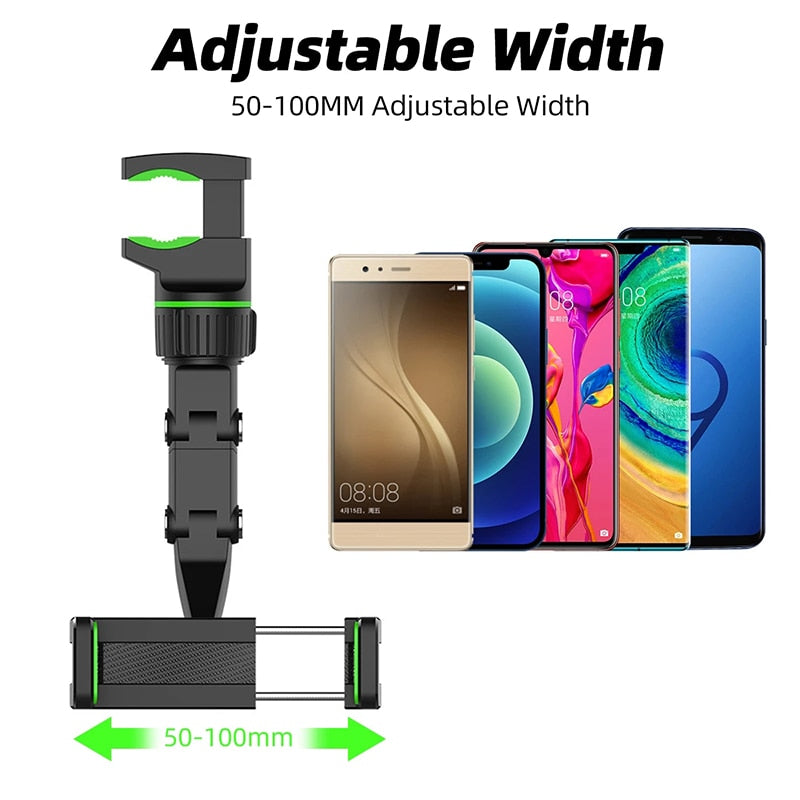 Olaf Car Phone Holder Multifunctional 360° Rotatable Review Mirror Seat Hanging Auto GPS Cell Phone Holder For Car Mobile Mount