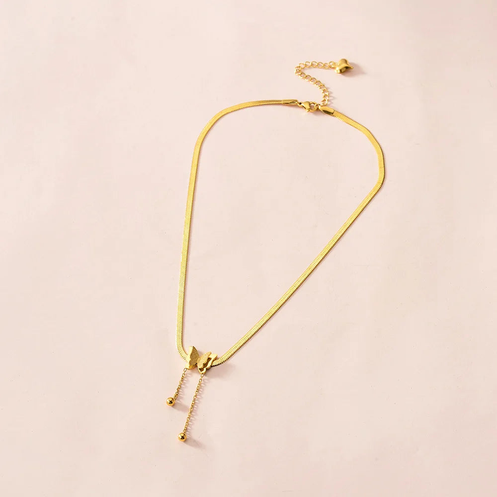 Vintage Gold Butterfly Choker Necklace - Jeglowstore