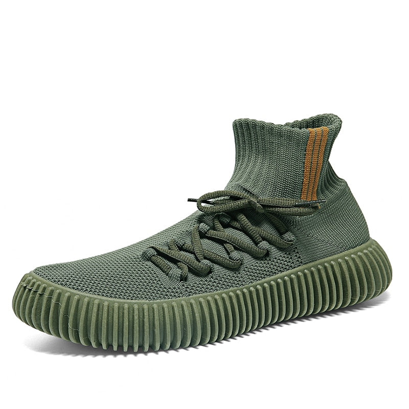 Fujeak Fashion Men Sneakers Mesh Breathable Casual Shoes Mens Outdoor Sport Shoes Lightweight Vulcanize Shoes Walking Sock Boots