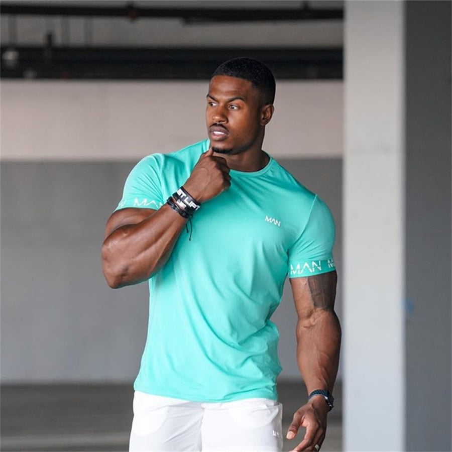 Short-sleeved Gyms Fitness T-shirt