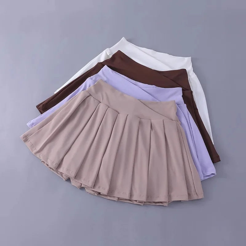 High Waist Tennis Pleated Skort - Jeglowstore