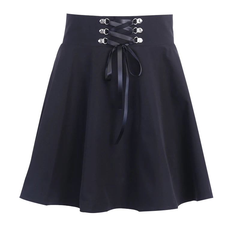 Gothic Lace Ruffle Mini Skirt - Jeglowstore