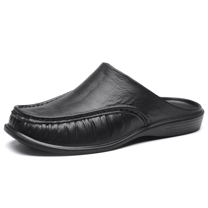 Shoes Men's Slippers EVA Slip on Flats Shoes Walking Men Half Slipper Comfortable Soft Household Sandals Size 40-47 2023