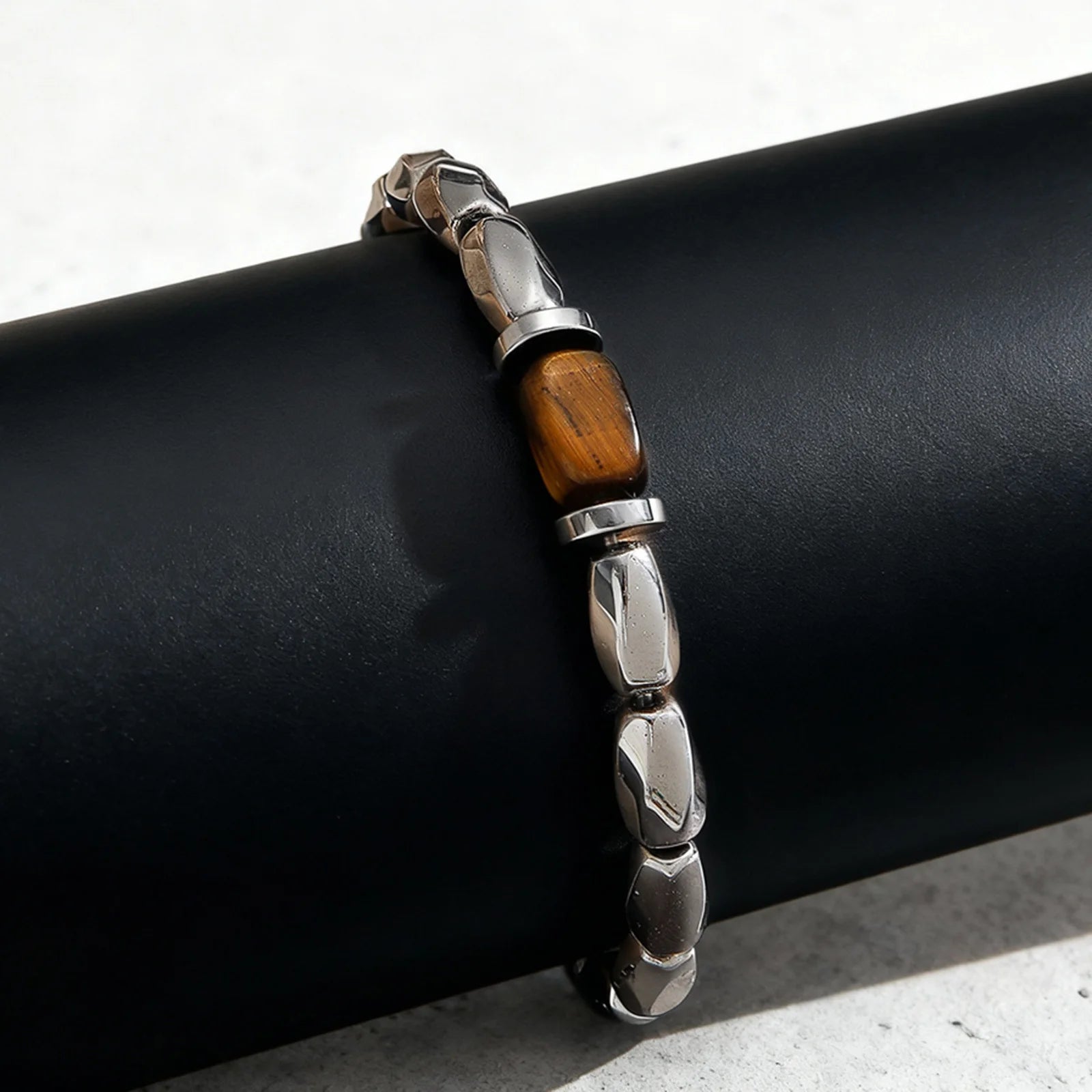 Elastic Tiger Eye Men’s Bracelet - Jeglowstore