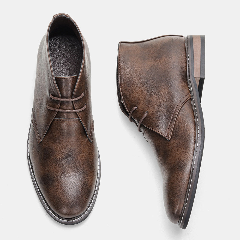 Size 39-46 Retro Desert Boots Brand Men's Leather Boots Comfortable Ankle Boots For Men #KD581