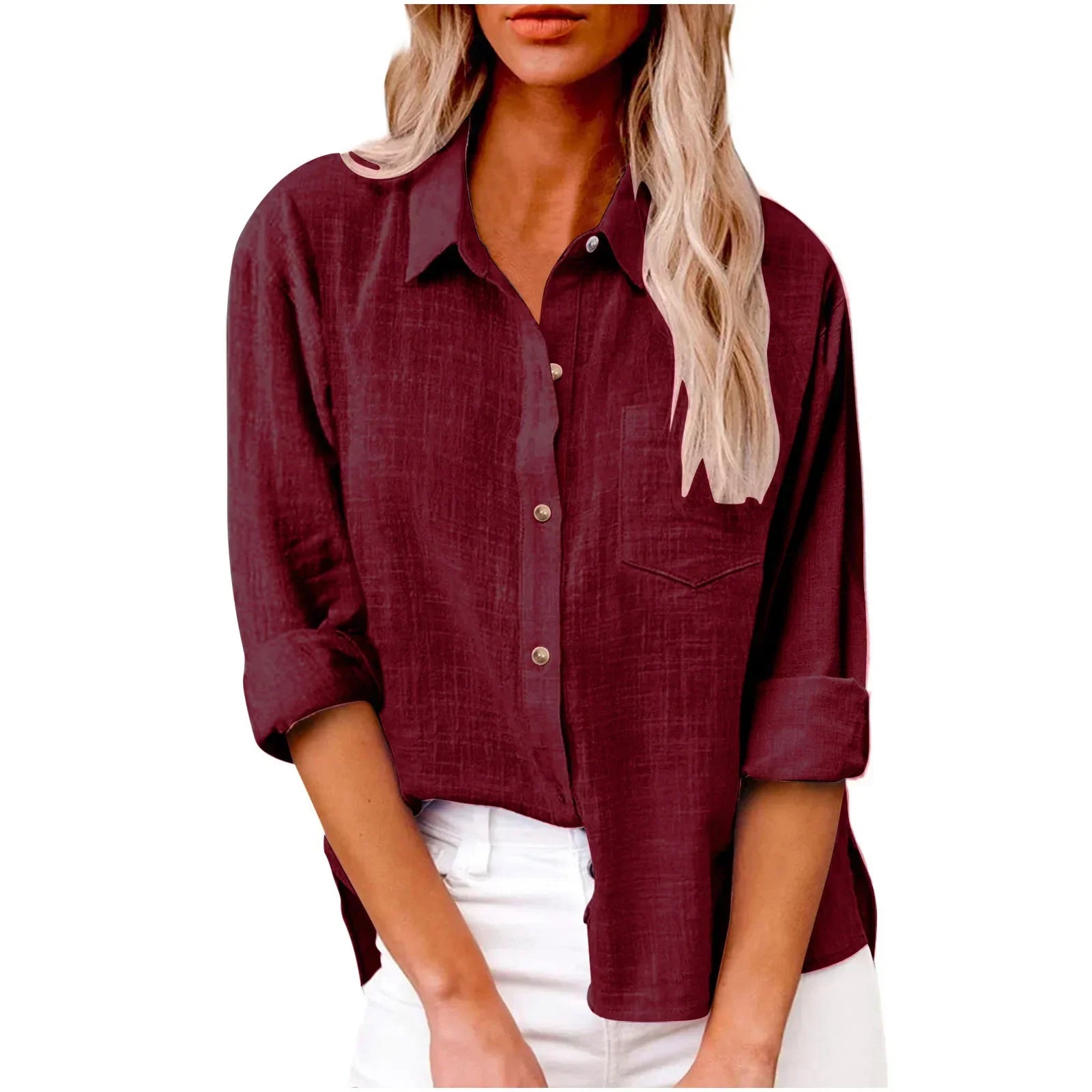 Women’s Solid Casual Long Sleeve - Jeglowstore
